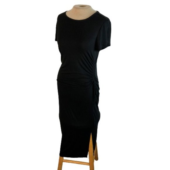 GAP Dresses & Skirts - Gap Knit Side Ruched Dress Black S Small
